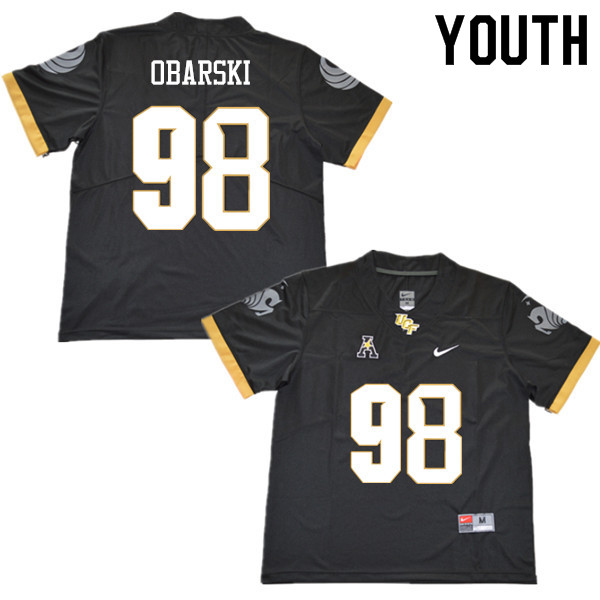 Youth #98 Daniel Obarski UCF Knights College Football Jerseys Sale-Black